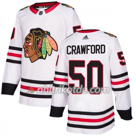 Chicago Blackhawks Trikot Corey Crawford 50 Adidas 2017-2018 Weiß Authentic - Herren